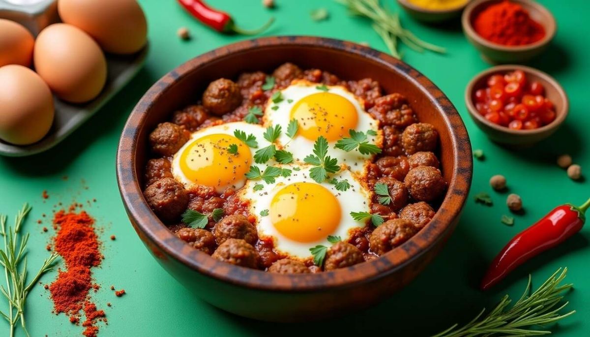 Chakchouka aux merguez et œufs : un plat emblématique du Maghreb