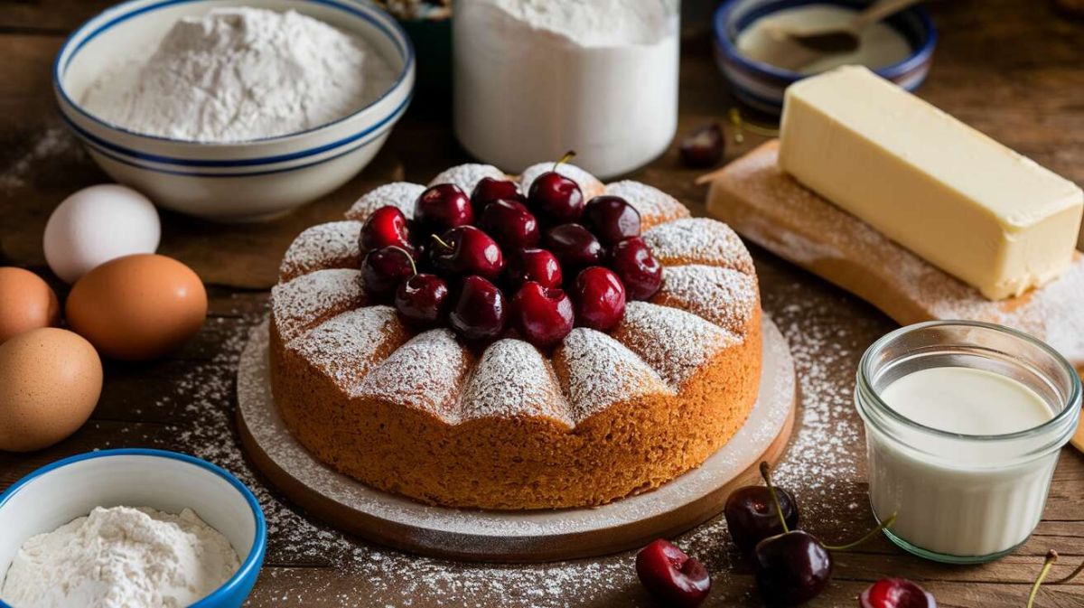 Gâteau moelleux léger aux cerises : recette facile
