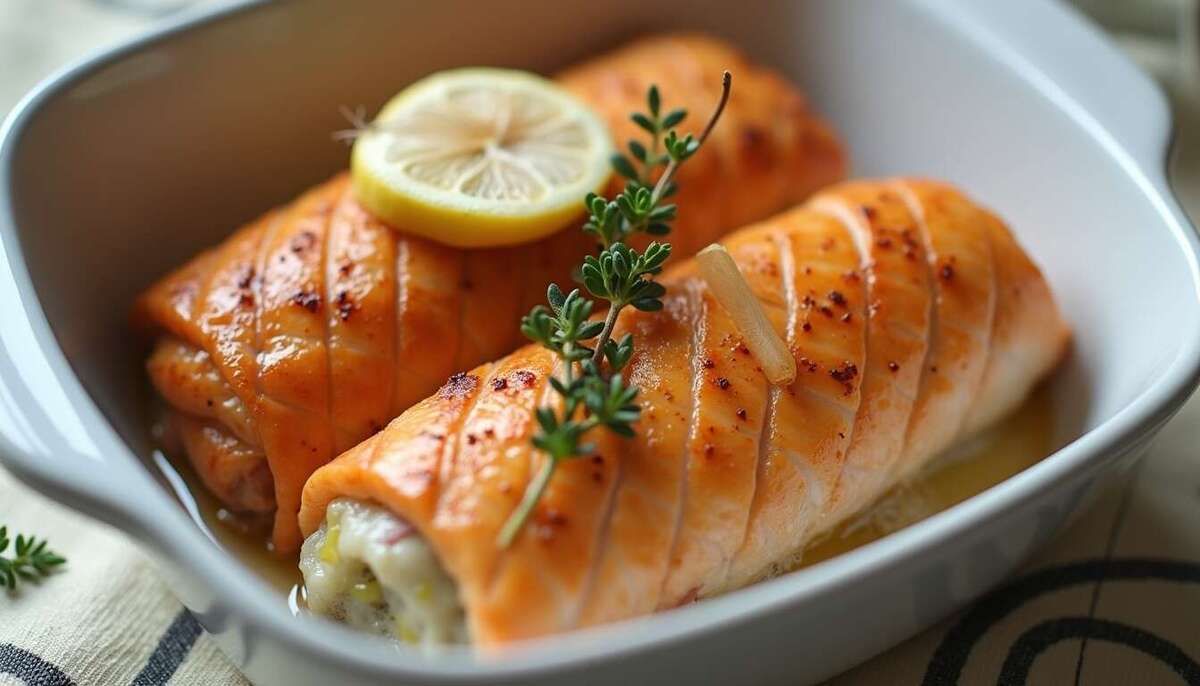 Dégustez des paupiettes de saumon aux poireaux