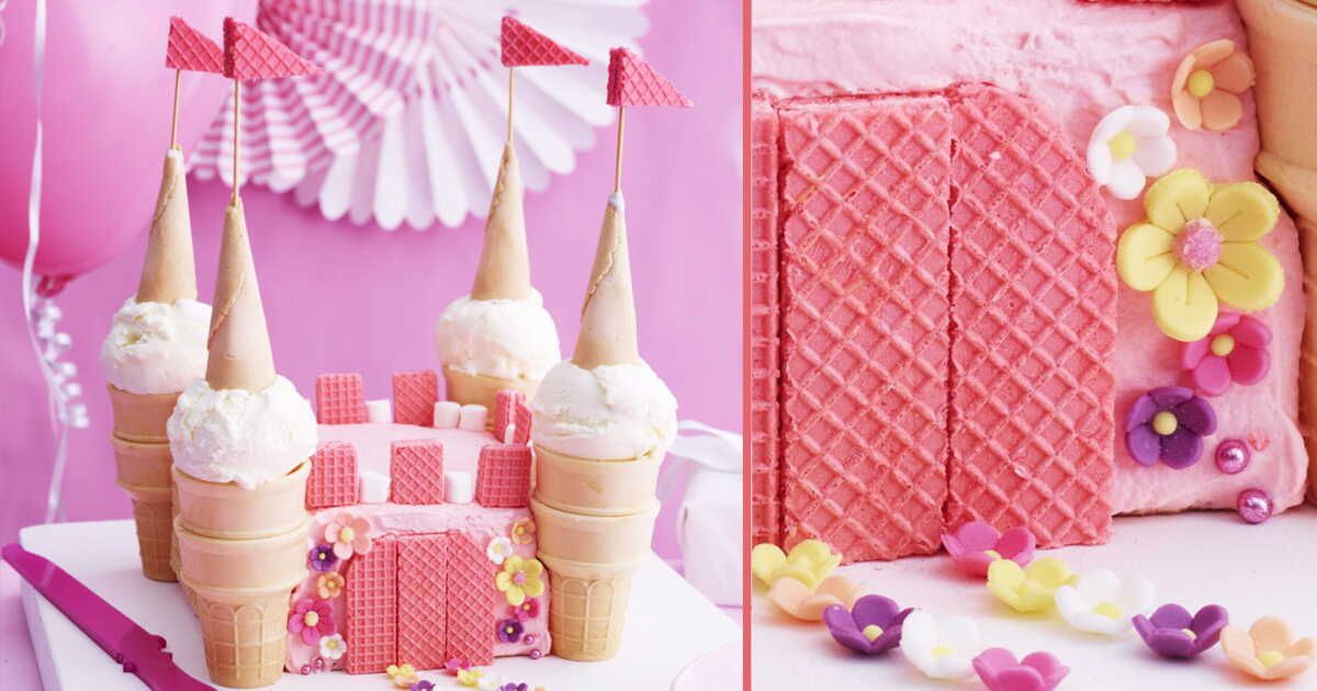 Un château en fraise et guimauve, doux rêve d'enfance