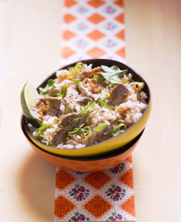 Riz sauté au veau citronnelle