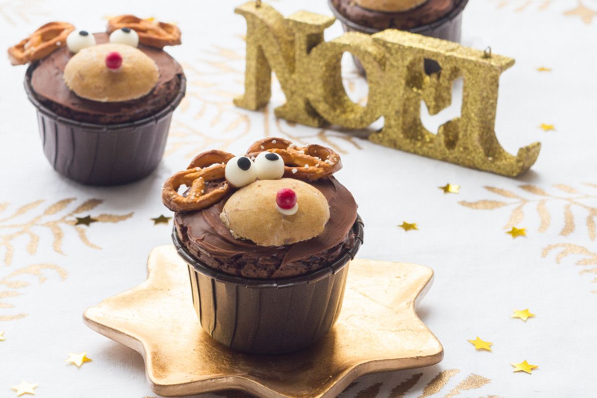 Des cupcakes rennes pour un Noël pétillant