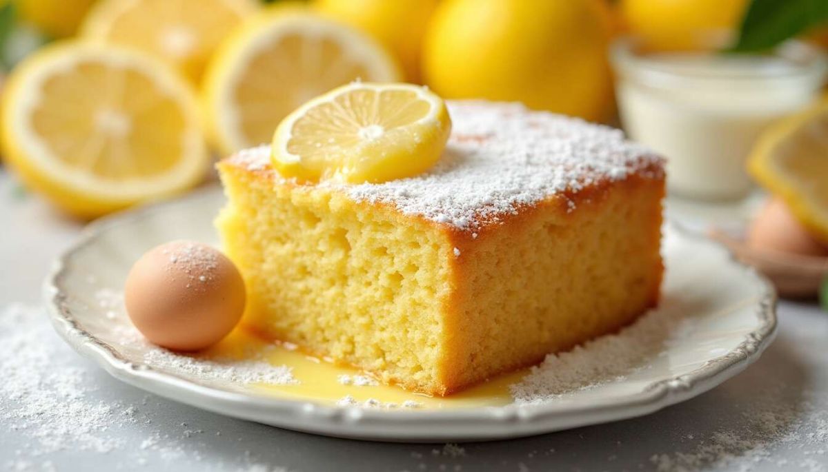un gâteau au citron fondant : la recette économique qui émerveille