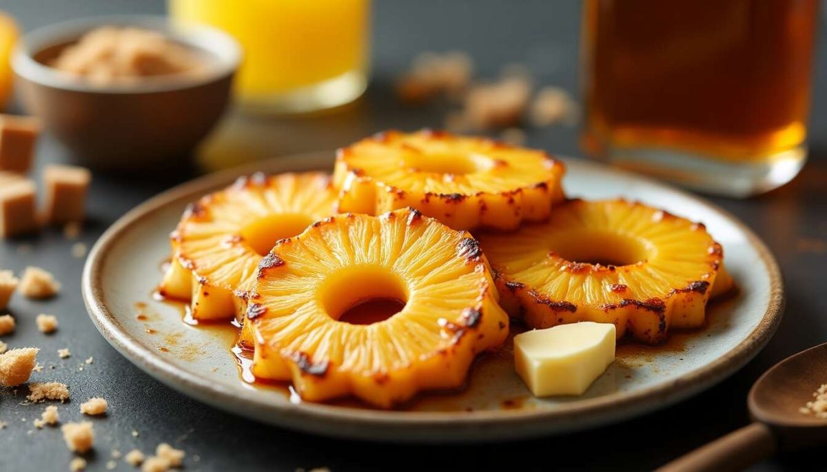 Plongez dans l'exotisme avec cet ananas flambé au rhum