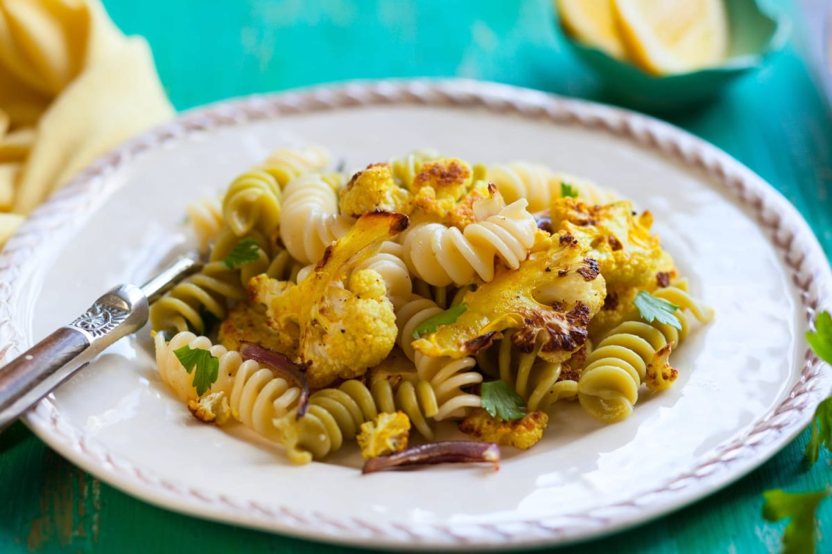 Les conchiglies au chou-fleur et fruits secs de Julie Andrieu