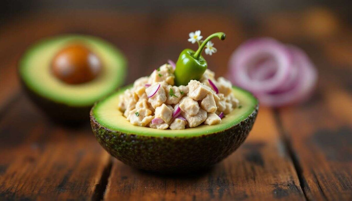 Savourez un avocat farci au thon, une entrée chic et légère