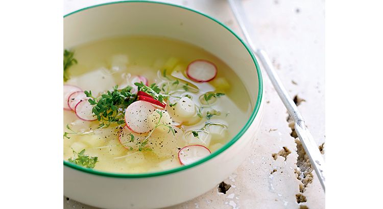 Bouillon aux asperges blanches