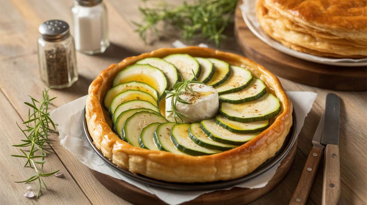 Une tatin de courgettes légère au chèvre qui va vous séduire