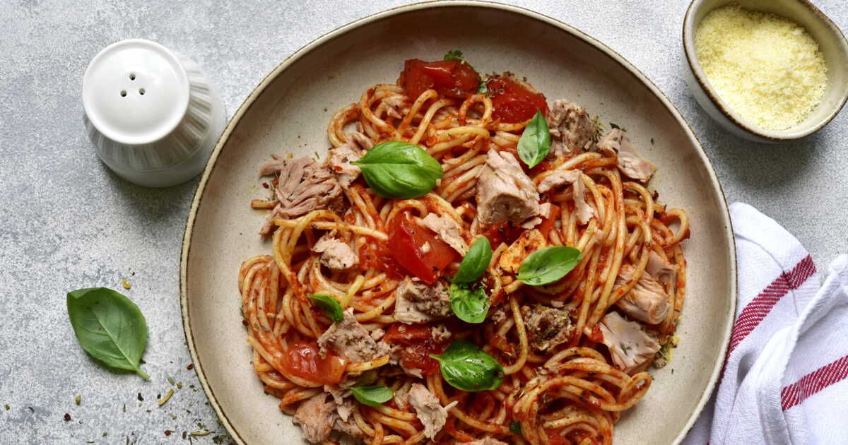 La recette irrésistible de pâtes au thon et tomates cerises par Julie Andrieu