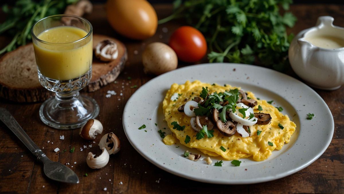 Recette d’omelette aux trompettes de la mort