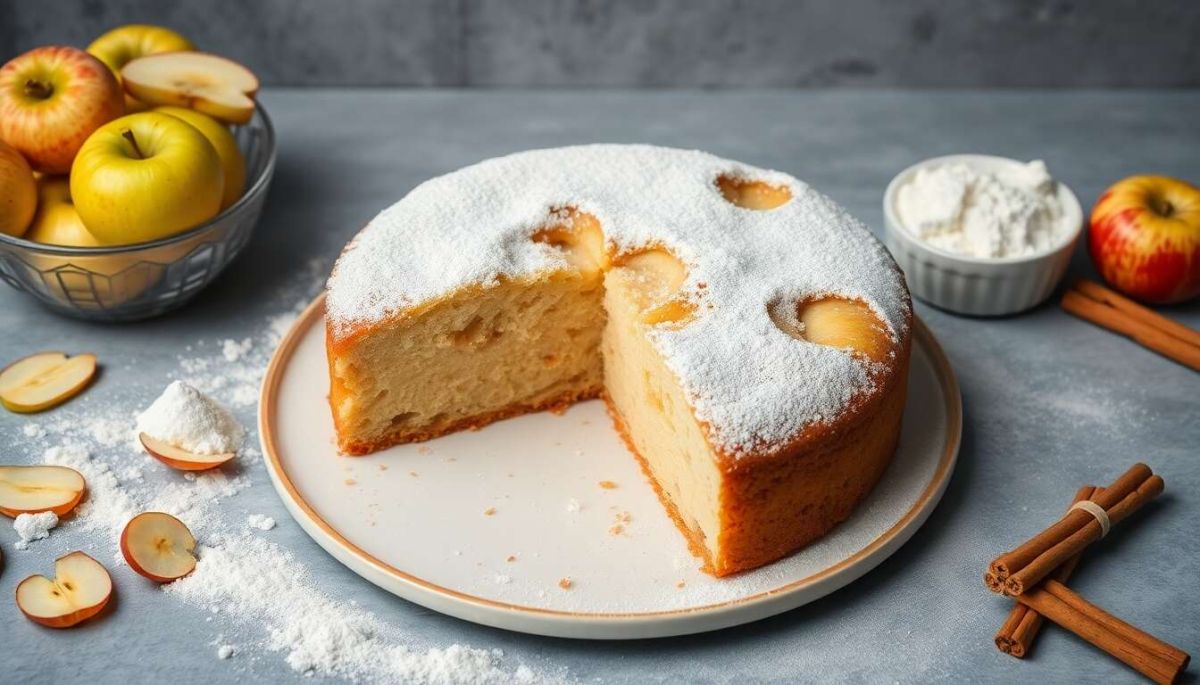 Un gâteau aux pommes léger et savoureux sans pâte