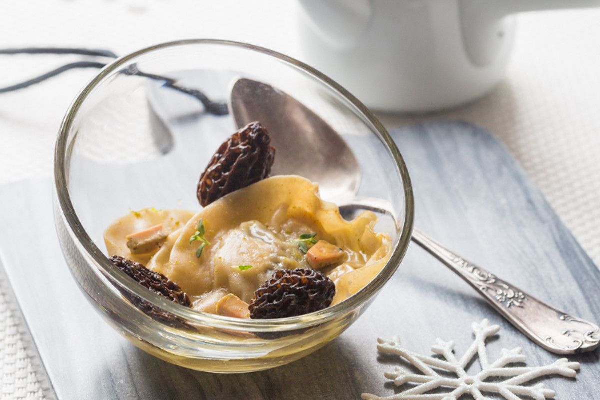Ravioles au Foie gras & Morilles