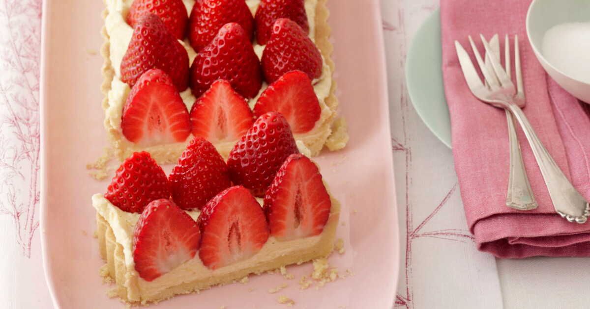 La douceur de la tarte aux fraises et sa crème mousseline