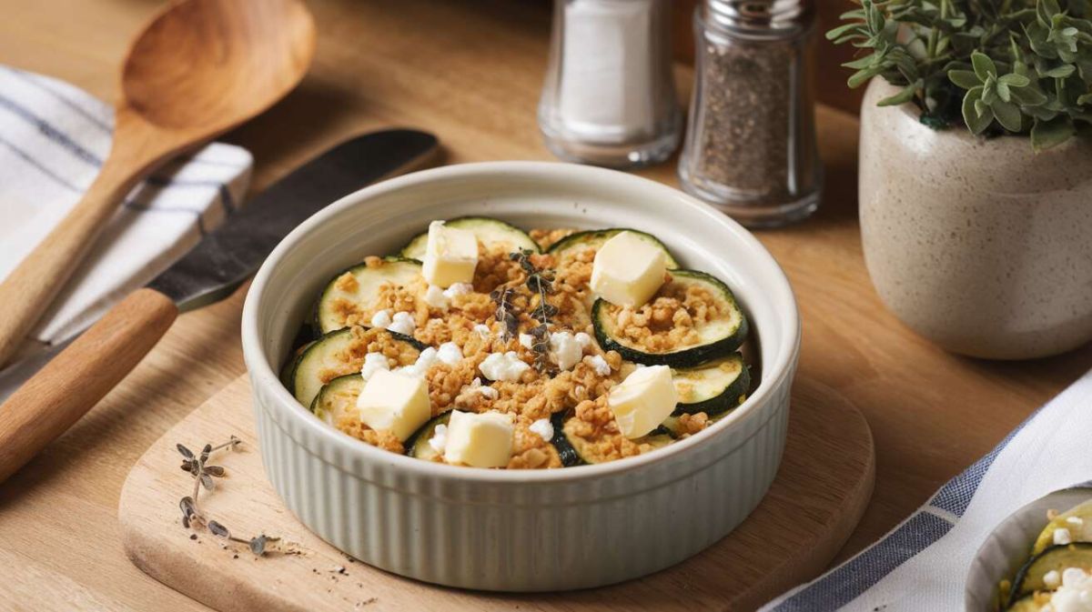 Crumble courgette et feta : une recette estivale légère et pleine de saveurs
