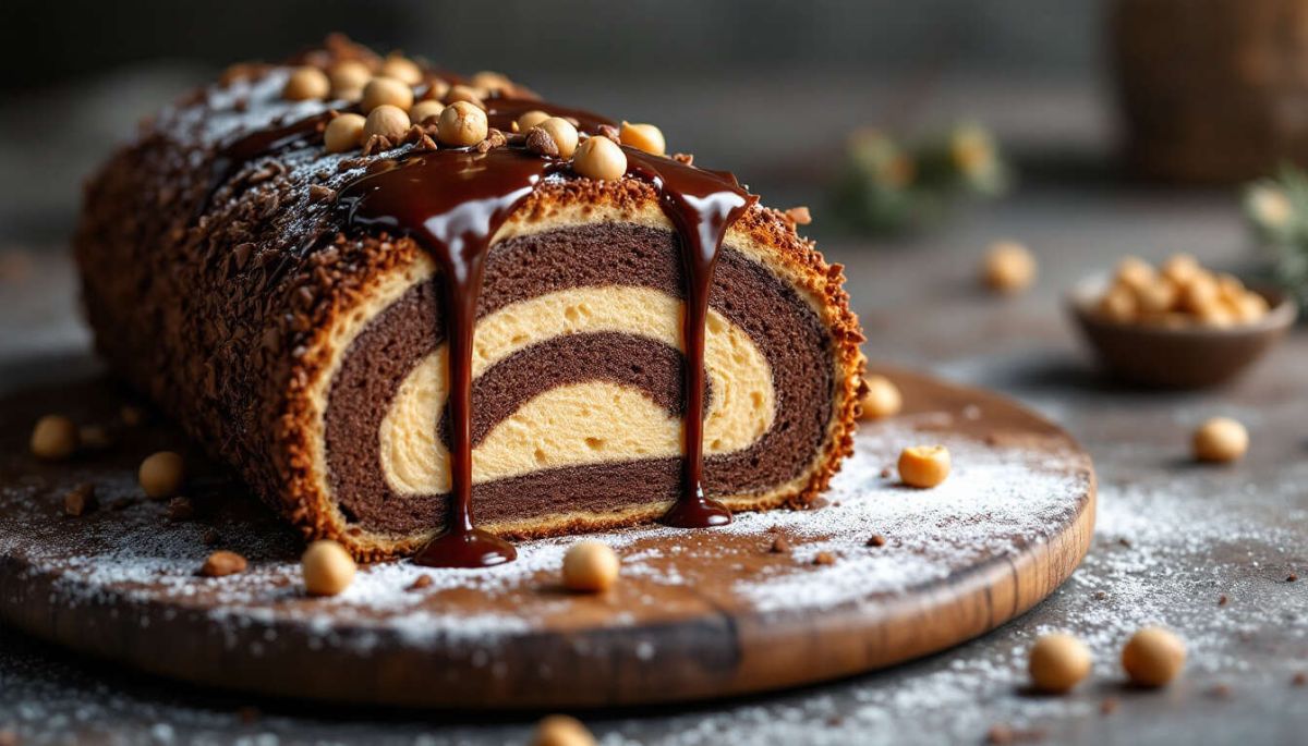 une bûche de Noël aux noisettes qui va séduire vos invités