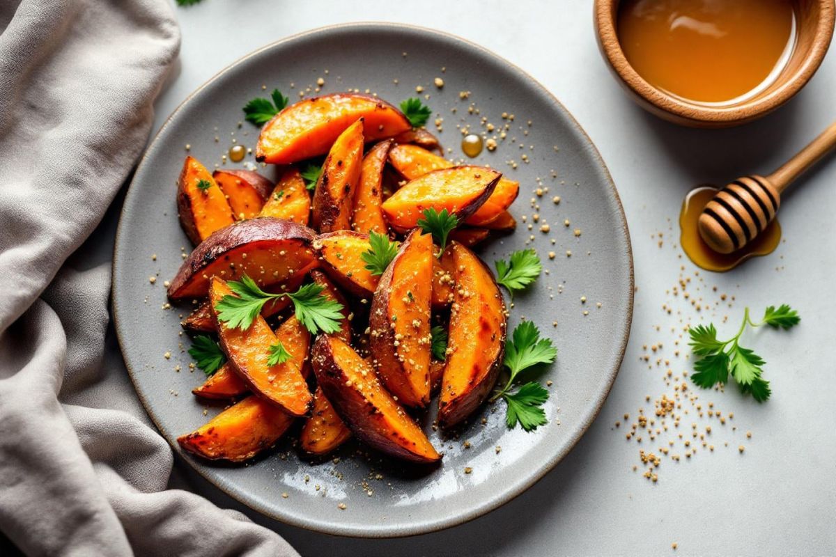 La patate douce rôtie au miel et cumin : une recette qui va vous charmer