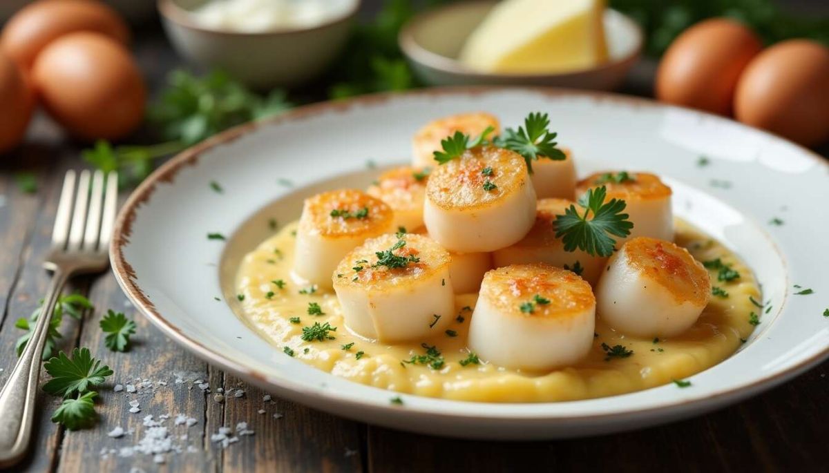 Découvrez la délicieuse recette des Saint-Jacques à la normande