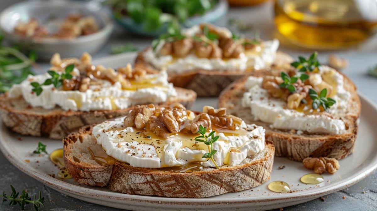 Tartines de chèvre au miel : un délice sucré-salé facile à réaliser