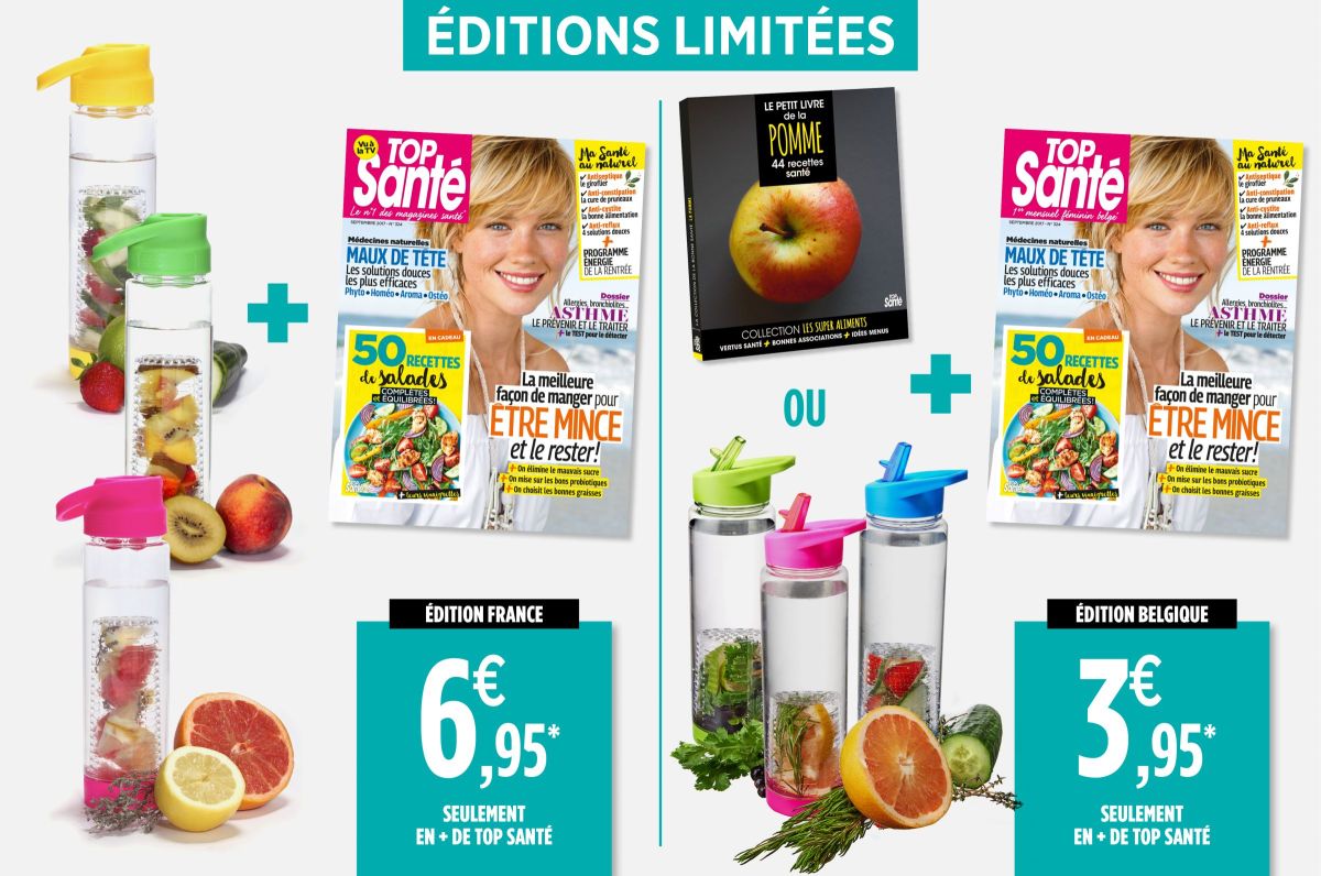 Découvrez la gourde détox et le petit livre de la pomme : l'astuce bien-être du mois
