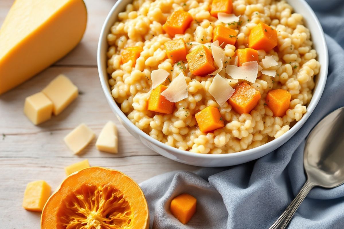 Un risotto réconfortant au potimarron et parmesan pour accueillir l'automne
