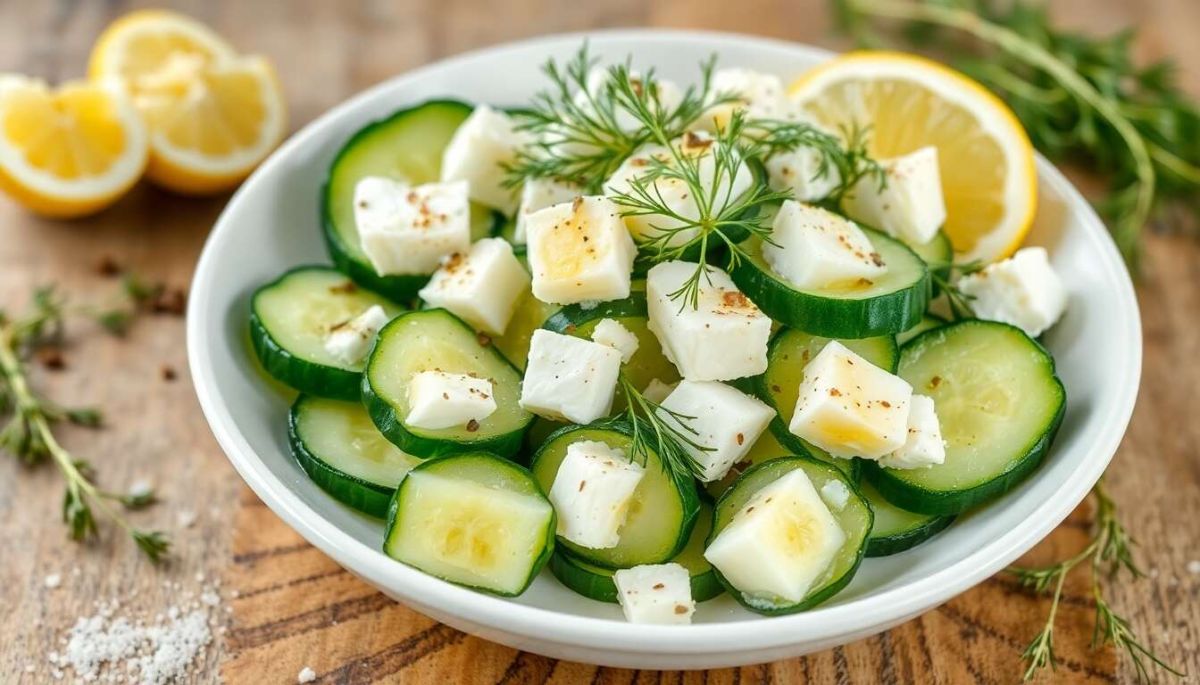 Découvrez la salade de concombre au fromage blanc : légèreté et fraîcheur en été
