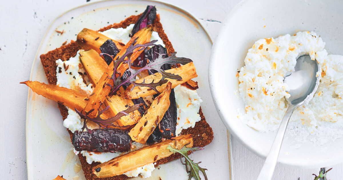 Tartines veggie de carottes au cumin