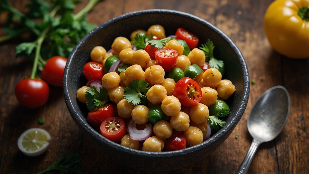 Salade de pois chiches aux poivrons : un festin méditerranéen à portée de main