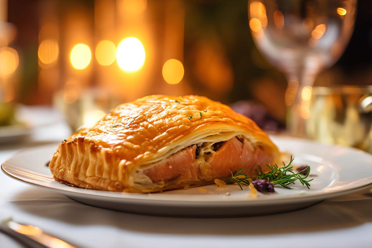 Pour les fêtes, un saumon en pâte feuilletée à tomber