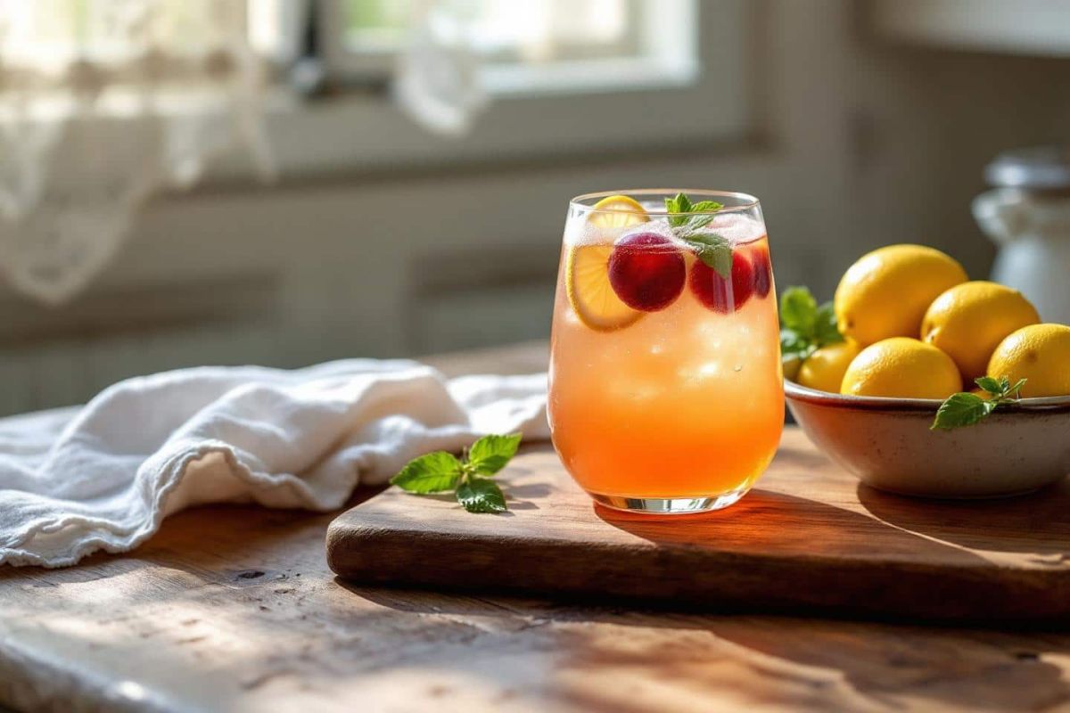 Un jour, un cocktail : Spritz quetsche rafraîchissant au citron et prosecco