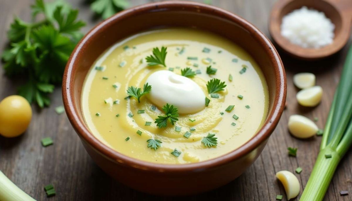 Découvrez la douceur d'une soupe de poireaux et céleri maison