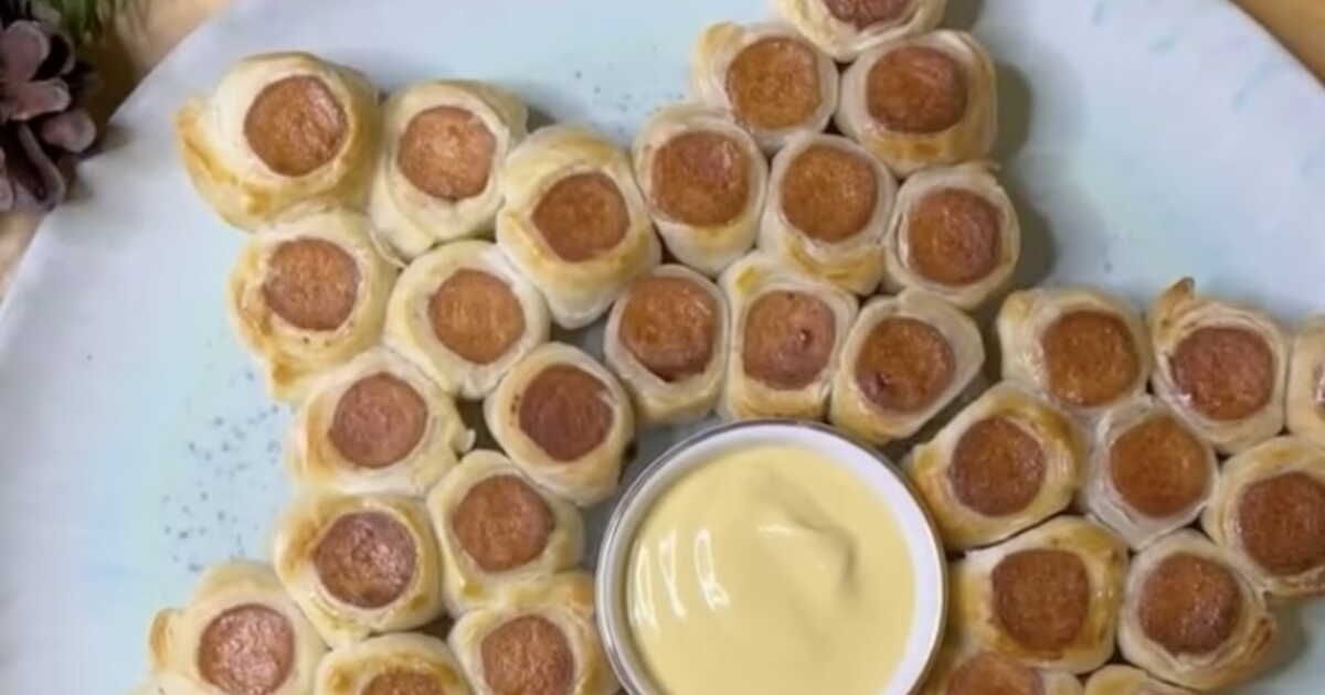 Des feuilletés aux saucisses en étoiles pour un apéro festif